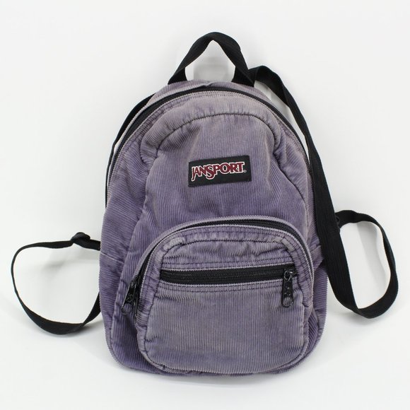Jansport Handbags - Vintage Gray Blue Jansport Corduroy Mini Backpack